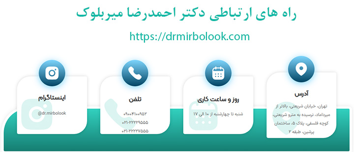 راه های ارتباطی دکتر میربلوک راه های ارتباطی دکتر میربلوک