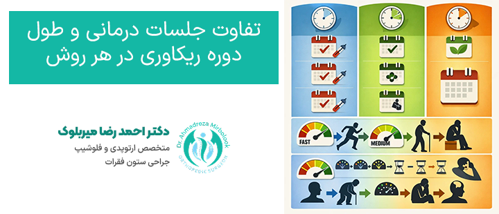 تفاوت جلسات درمانی و طول دوره ریکاوری در هر روش