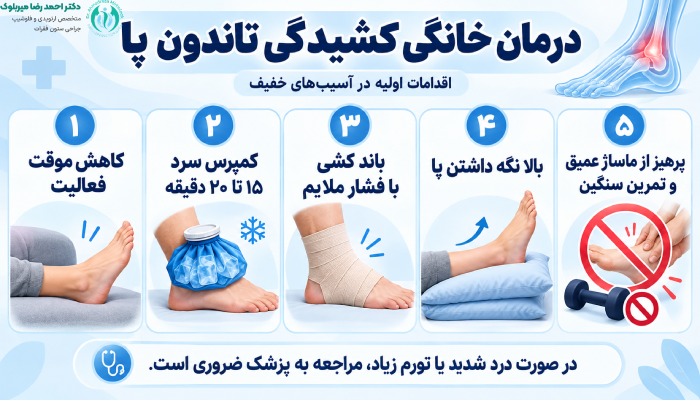 درمان خانگی کشیدگی تاندون پا چگونه است؟