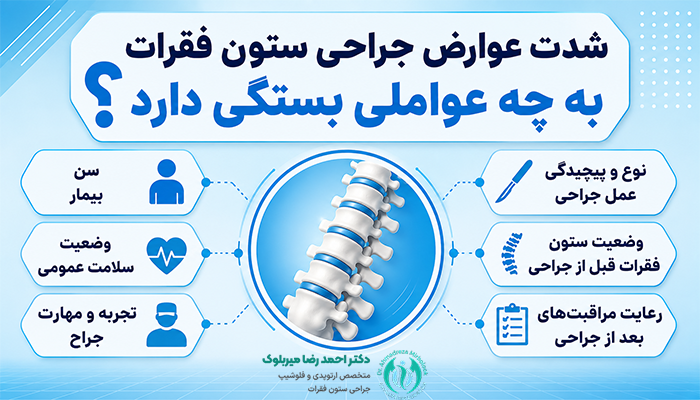 شدت عوارض جراحی ستون فقرات به چه عواملی بستگی دارد؟