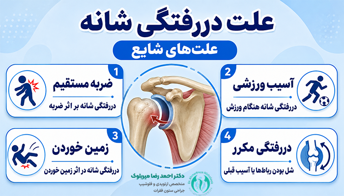 علت در رفتگی شانه