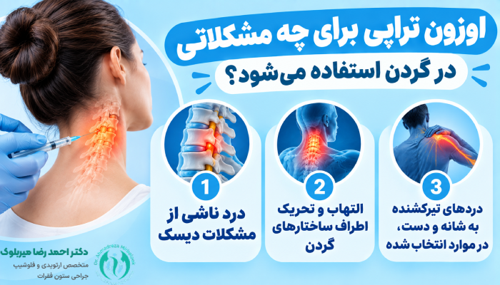 اوزون تراپی برای چه مشکلاتی در گردن استفاده میشود؟
